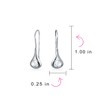Carved Etched Puffed Pear Shaped Rain Drop Teardrop Earrings For