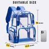 Vorspack - Mochila transparente resistente con múltiples bolsillos para la