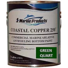 US Marine Products LLC Marine Coastal Copper 250 Ablative Antifouling Bottom Paint GREEN QUART