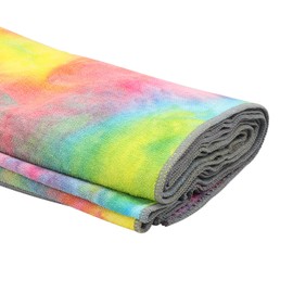 Yoga Towels , Non Slip Hot Yoga Towel Skidless Waffle Texture, 100% Absorbent Odorless Microfiber Yoga Blanket, Standard Sized 24 x72 in Mat Towel,for Hot Yoga, Bikram, Pilates (Pink & Blue & Yellow)1
