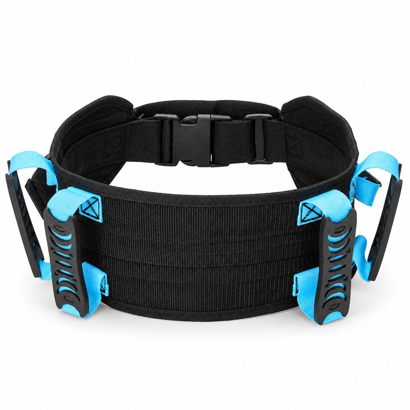 Gait Belt for Patient Transfers – Adjustable Waist Belt with