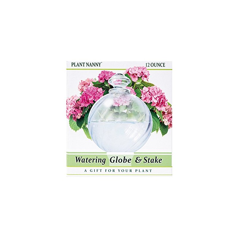 Plant Nanny 8118 12oz Clear Spiral Fluted Watering Globe and
