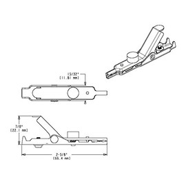 AST Labs Alligator Clip Bed-of-Nail and Single Spike Straight Nose Large 1 Set of 5 Colors