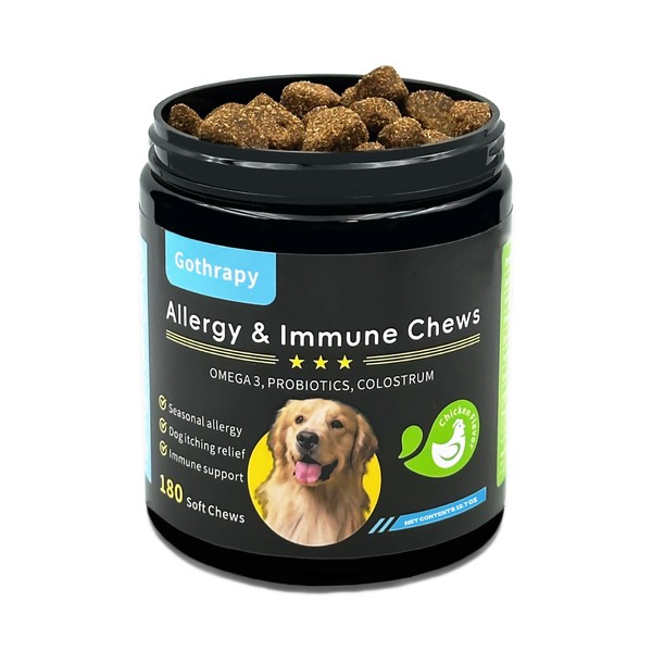 Gothrapy Allergy Relief Chews for Dogs – US Formulated, Vet-Approved
