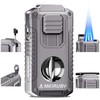 MEIRUBY 5-in-1 Butane Torch Lighter, Refillable Jet Flame Cigar Lighter