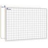 SCRIBBLEDO 11”x14” Large Graph Dry Erase Grid Board Double-Sided White