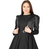 BlackButterfly Formal Satin Long Sleeve Bolero Shrug Jacket (Black, XL)