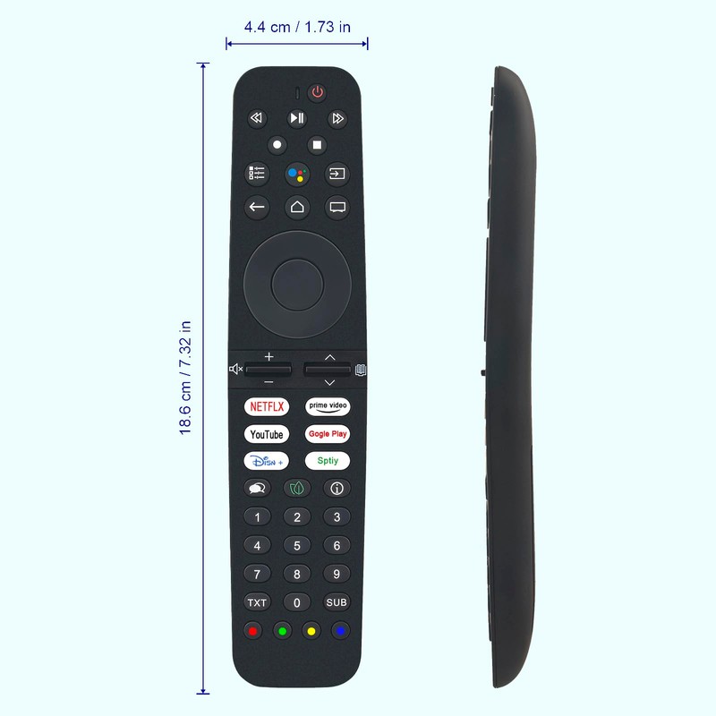 AULCMEET Replacement Voice Remote Control VS2187RC-2 VS2187RC Fit for Grundig