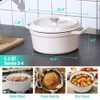 HAUSHOF 5.3QT Enameled Cast Iron Dutch Oven with Lid for