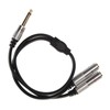 1/4 Inch Stereo Splitter Y Cable Aluminum Alloy Shell 6.35mm