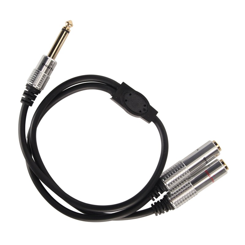 1/4 Inch Stereo Splitter Y Cable Aluminum Alloy Shell 6.35mm