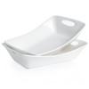 Kanwone Large Serving Bowls with Handles, White Serving Dishes For