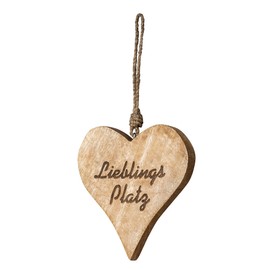 levandeo Favourite Place Hanger Height 15 cm Heart Mango Wood Lettering Wall Decoration Door Sign Wooden Decoration Home Decoration