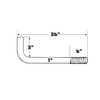 1"-8 x 36" L-Bolt Concrete Anchor Bolt - Hot Dip