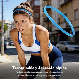 8 Bandas para el Cabello Deportivas: Paquete Diadema Deportiva Antideslizante, Banda para la Cabeza Elástica Ligas Deportivas para Cabello Banda para 
