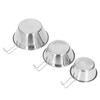 3 PCS Stainless Steel Camping Bowl Set Portable BBQ Folding