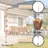 Qipade Rain Chains for Gutters, 8.3ft Length Copper Lotus Rain