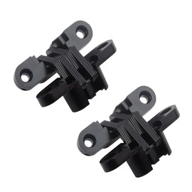2 Pack Hidden Door Hinges LISHAN Strong and Durable with 180 Degree Opening Angle Easy to Install Made of Thickened Zinc Alloy Ideal for Kitchen Cabinet Secret Doors and Bathroom (Black)