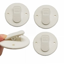 HONEYSEW Shower Curtain Clips Shower Windproof Splash Guard Self Adhesive Shower Curtain Weight Clip (4pcs)