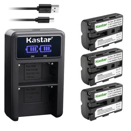 Kastar 3-Pack NP-FM500H Battery and LED2 USB Charger Compatible with Sony DSLR-A550B, DSLR-A550H, DSLR-A550L, DSLR-A550Y, DSLR-A560, α560, Alpha A560, DSLR-A560B, DSLR-A560H, DSLR-A560L Camera