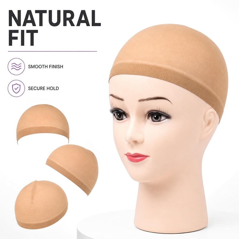 4 Pieces Wig Caps Breathable Ultra-thin Stretchy WigCap Stocking for