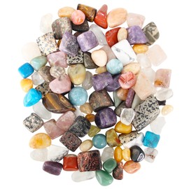 500 g Large Mixed Crystal Stones Tumbled Stones, Gemstone Set, Natural Crystal Stones Gemstones in Various Sizes/Crystal Healing Stones, Packed in a Gift Box