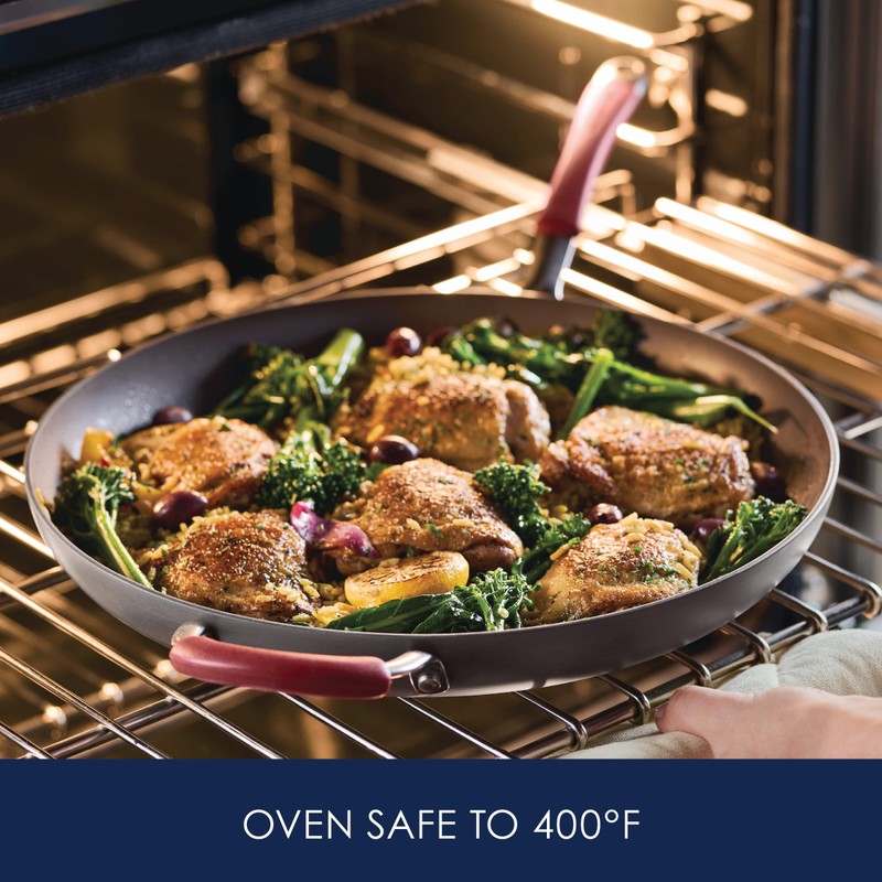 Rachael Ray 87631-T Cucina Hard Anodized Nonstick Skillet with Helper