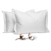 Pizuna 100% Cotton King Pillow Cases 2 Pack White 50x90cm,