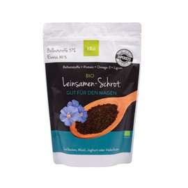 Elixi Bio Leinsamen Pulver, mit Omega-6, Omega-3 & Omega-9 Fettsäuren, 37% Ballaststoffe, 300g
