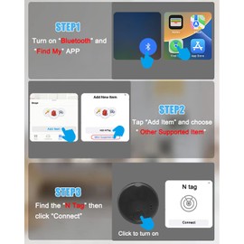 Air Tags-2 Pack, Bluetooth Keys Finder Luggage Tracker Works with Apple Find My APP, Item Locator for Luggage, Backpack, Suitcases (iOS Only)