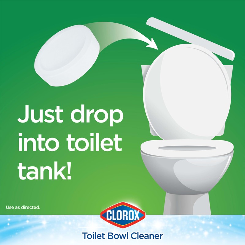 Clorox Ultra Clean Toilet Tablets Bleach 2 Count, 3.5 Ounces