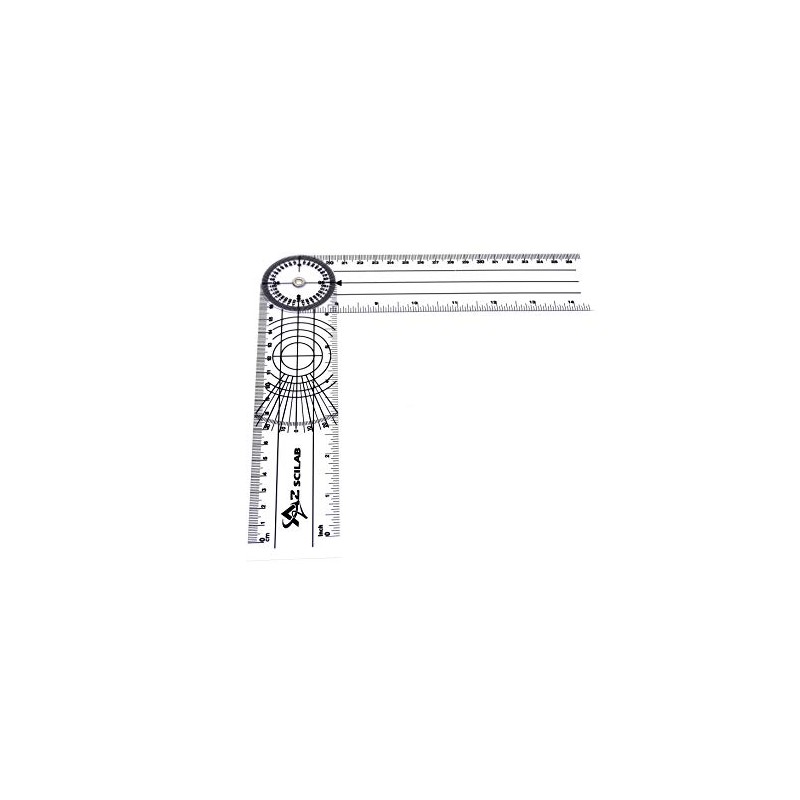 A2ZSCILAB Plastic 8" Spinal Goniometer 360 Degree ISOM Physical Therapy