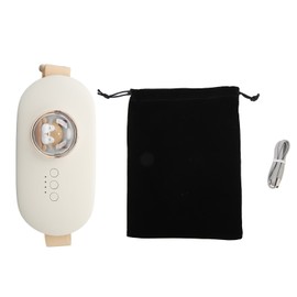 Portable Cordless Heating Pad Electric Waist Belt Device 3 Second Fast Heating Pad for Cramps Stomach White