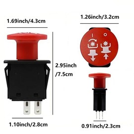 6 Terminals Clutch PTO Switch 10A 14V for Toro Stens. Lawnboy TimeCutter Z4200 Z4220 Z5000 Z5020 Z5030 Z5035 ETC XL440H 267 ProLine Replacement 430-027 93-9998 95-7489 (6 Terminals-Style 1)