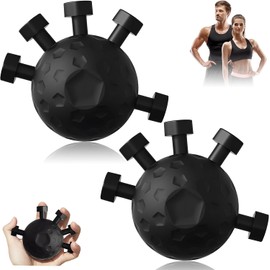 2PCS Ejercitador de Mano, Hand Grip, Antebrazo Ejercitador, Ejercitador de Antebrazo, Fortalecedor de Agarre de Mano Esférico, Finger Grip Strengthener, Ejercitador de Dedos