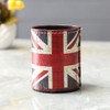 LINKWELL 1PC Antique UK Union Jack PU Leather Pencil Pen