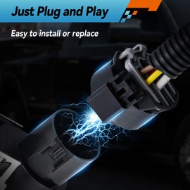 CDIYTOOL 7 Pin Trailer Tow Rear Bumper Wiring Connector Harness Kit Hitch Wiring Plug Receptacle Compatible with USCAR Multi-Tow Pickups