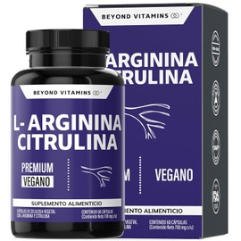L-Arginina 1000mg + Citrulina + Beta Alanina + Cafeína (de Guaraná) | Aminoácido Esencial + Citrulina como Precursor de Óxido Nítrico - 60 cápsulas