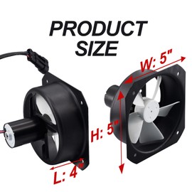 12V Combustion Fan for Green Mountain Grills Jim Bowie Prime and Prime Plus/Daniel Boone Prime and Prime Plus, 12V Blower Motor Compatible with GMG Ledge/Peak Part NO.P-1221
