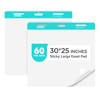 SHARBDA Large Sticky Easel Pads,30 in x 25 in,2 Pad/Pack,30
