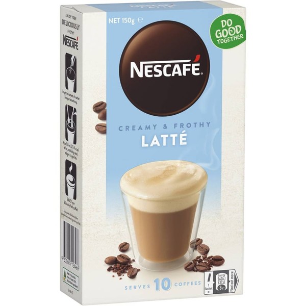 Nescafe Latte Coffee Sachets 10 Pack 150g