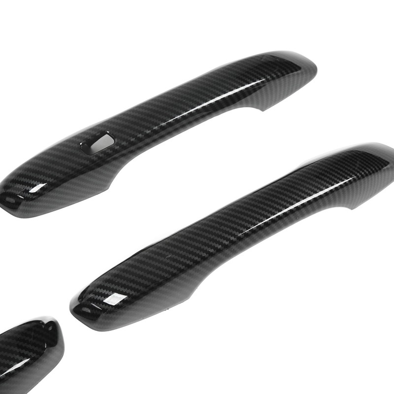 Car Exterior Door Handle Panel Carbon Fiber Style Outer Handle