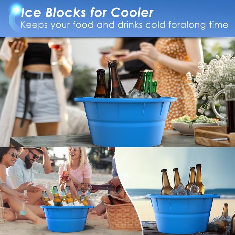 IPOW 2Pack Extra Large Ice Block Molds,16LBS Reusable Giant Ice