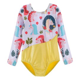 DAXIANG Gymnastics Long Sleeve Leotards for Girls Gymnastics Leotard for Dance Ballet Girls 3-4Y