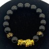 Unbranded 2pcs Feng shui Luck Black Bead Bracelet Golden Pi