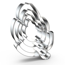 Leaf Cookie Cutter Set - 5", 4", 3", 2" - 4 Piece - Stainless Steel