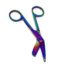 Premium Quality Stainless Steel Nurse Medical Doctor Lister Bandage Scissors (A2ZSCILAB Brand) (Multi Rainbow Color 5.5")