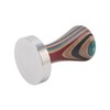 Colorful Wood Coffee Flat Tamper Stainless Steel Base Powder Hammer