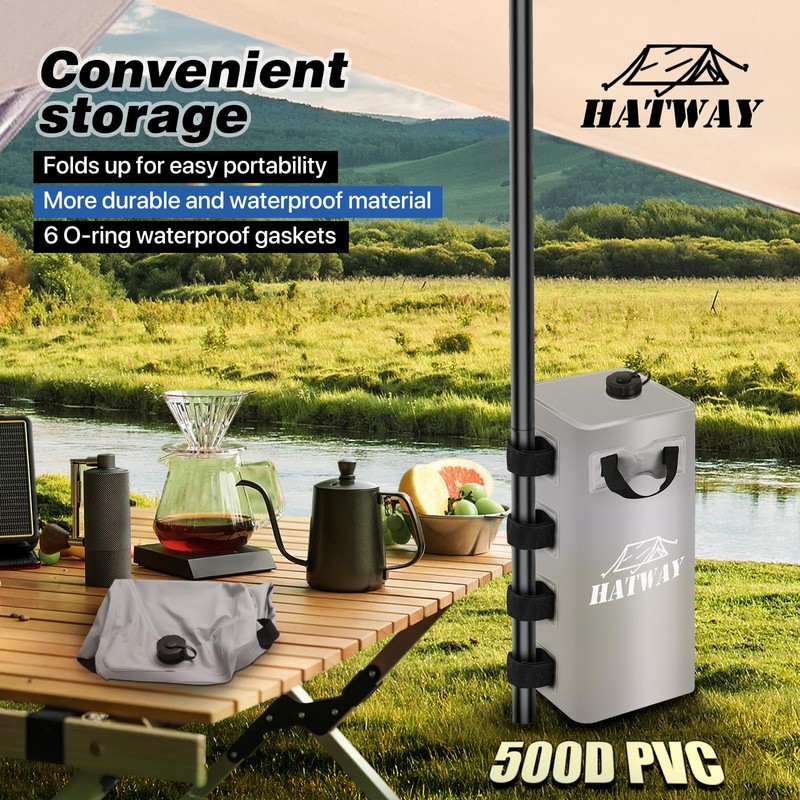 Hatway Canopy Water Weight Bag,220 LBS Water Tent Weights Set