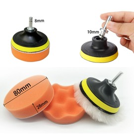 Polishing Pads 3 inch Buffing Pad, Car Drill Polishing Kit for Car Polisher Sanding Waxing, 22 Pack